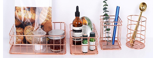 kitchen storage 4pcs set-rose gold